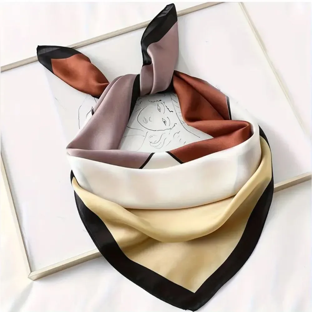 Color Block Scarf silky polyester feels like silk
